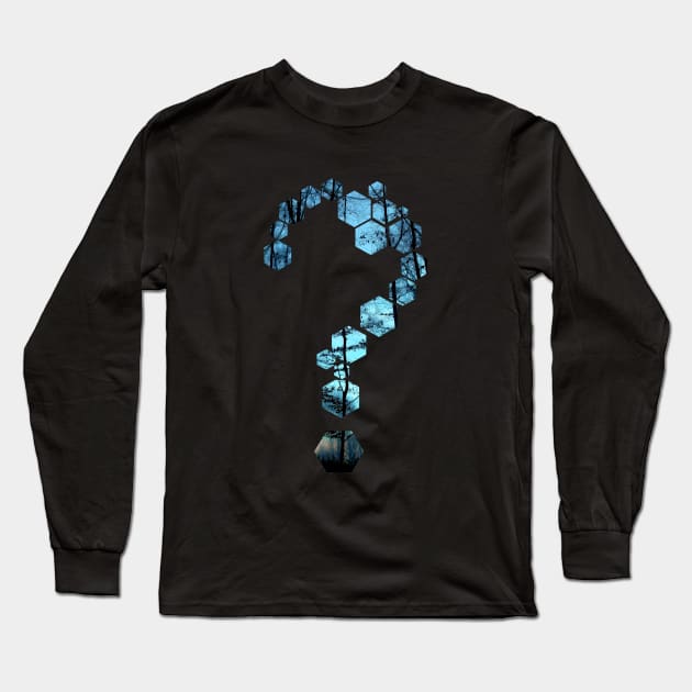 hexagon question mark nature Long Sleeve T-Shirt by pilipsjanuariusDesign